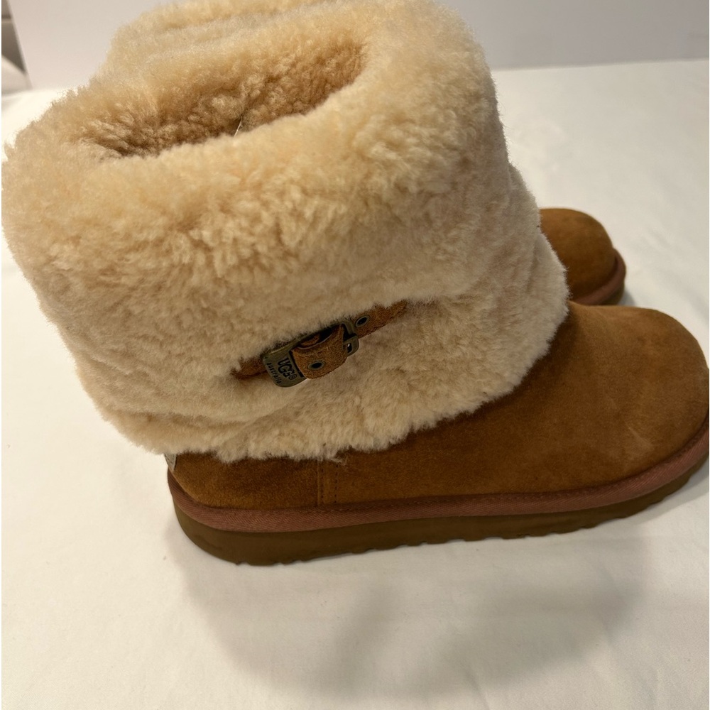 Ugg Chestnut Suede Boots Size 7 Preowned